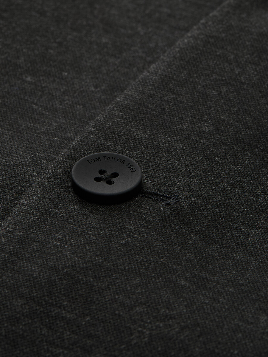 piqué-jacke in regulärer passform