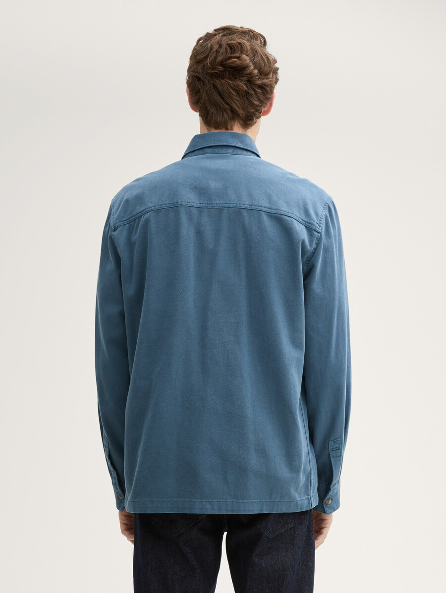 twill-overshirt aus baumwolle