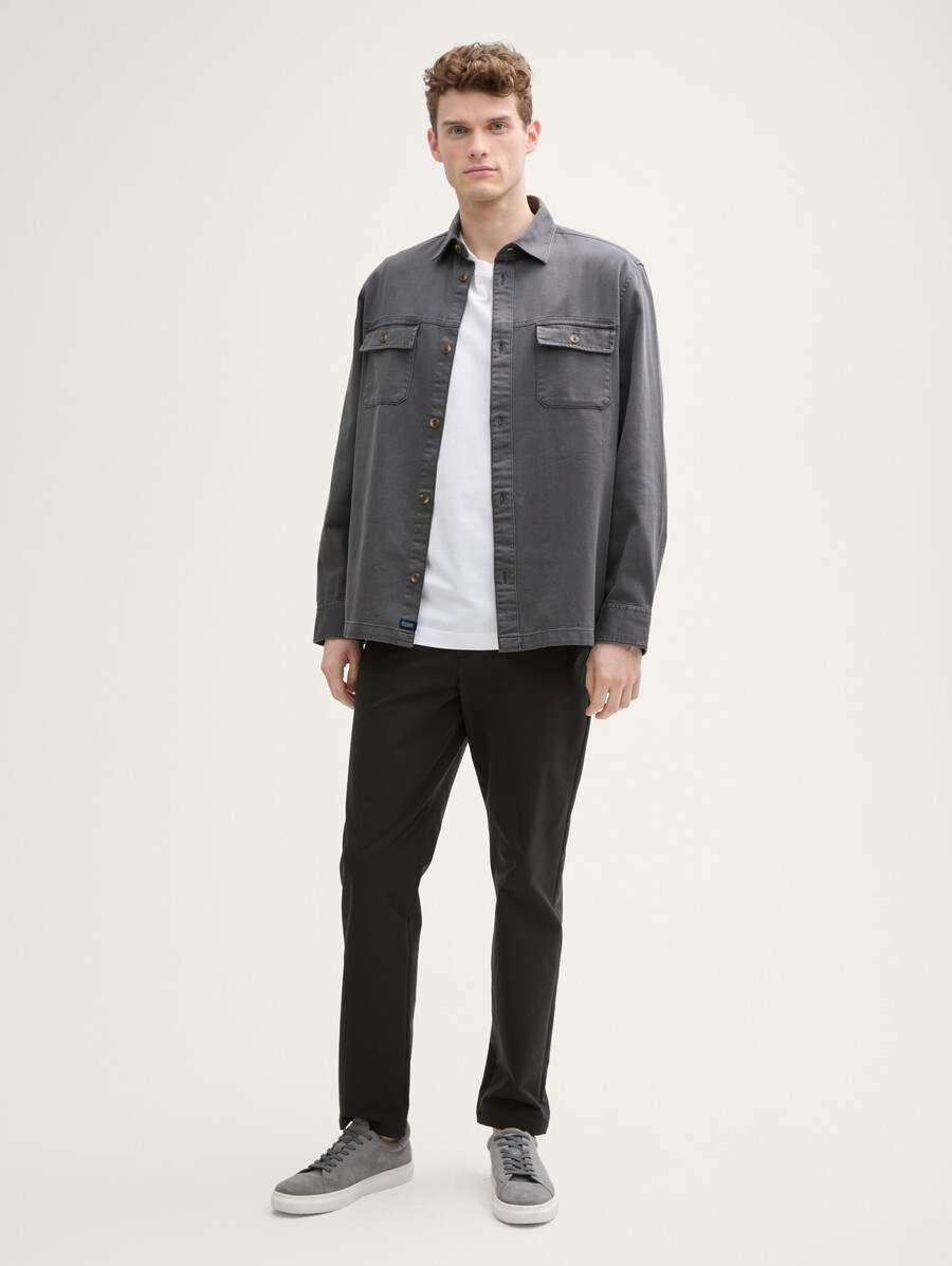 twill-overshirt aus baumwolle