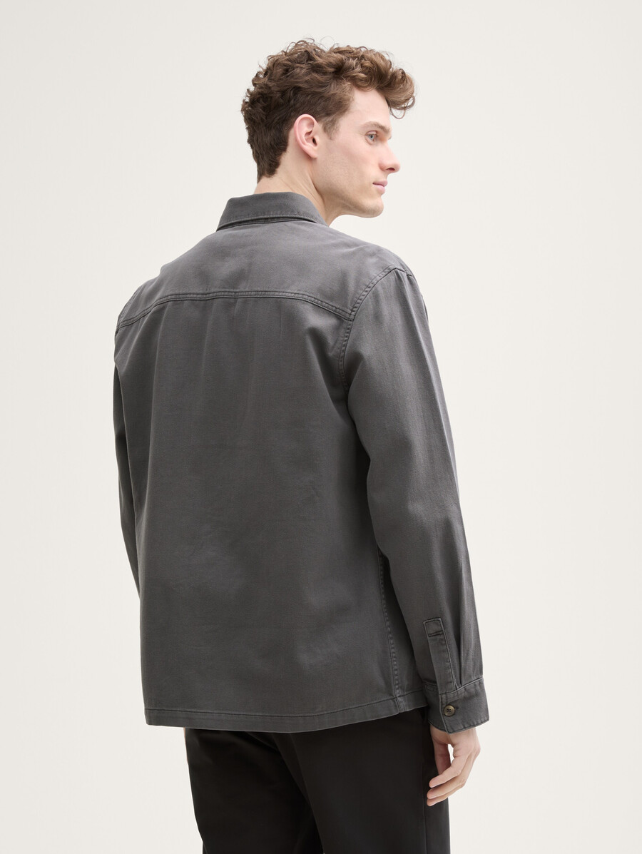 twill-overshirt aus baumwolle
