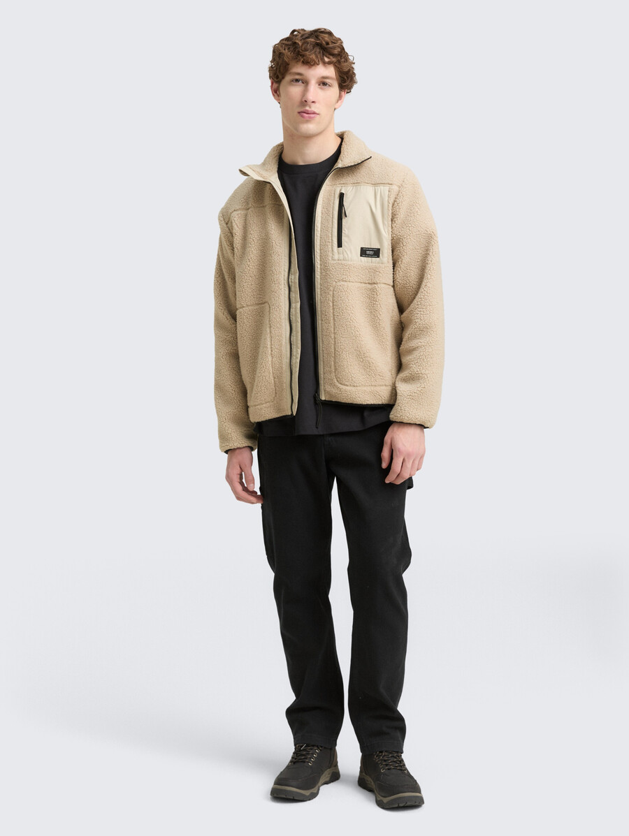 teddyjacke mit stehkragen