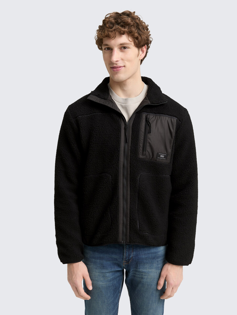 teddyjacke mit stehkragen