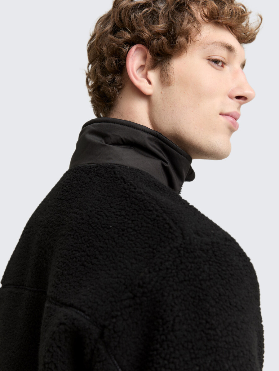 teddyjacke mit stehkragen