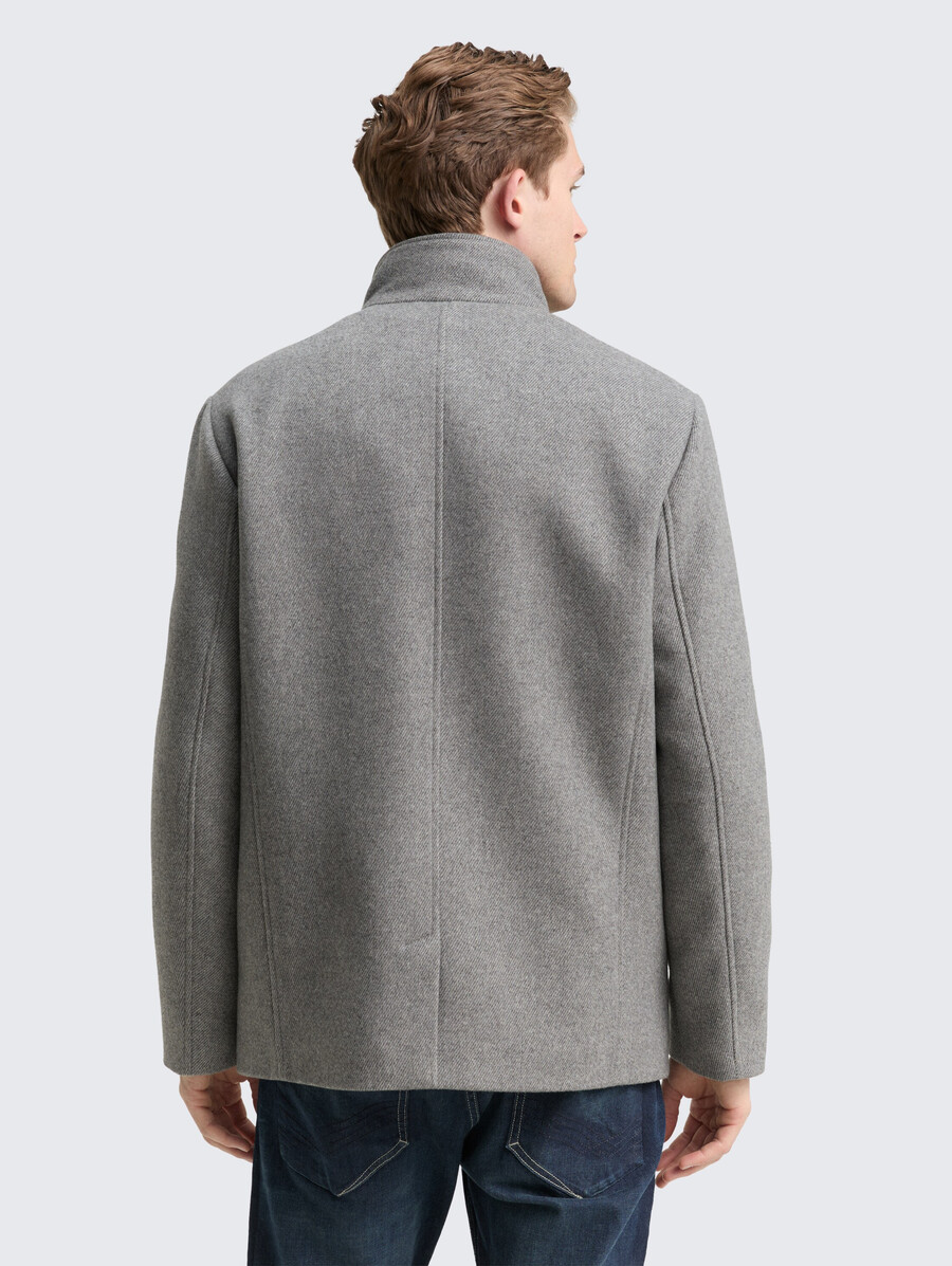 2-in-1 wolljacke mit herausnehmbarer innenjacke