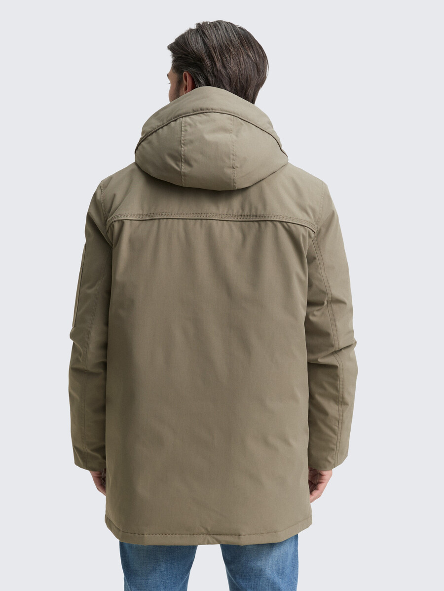arktis-parka mit abnehmbarer kapuze