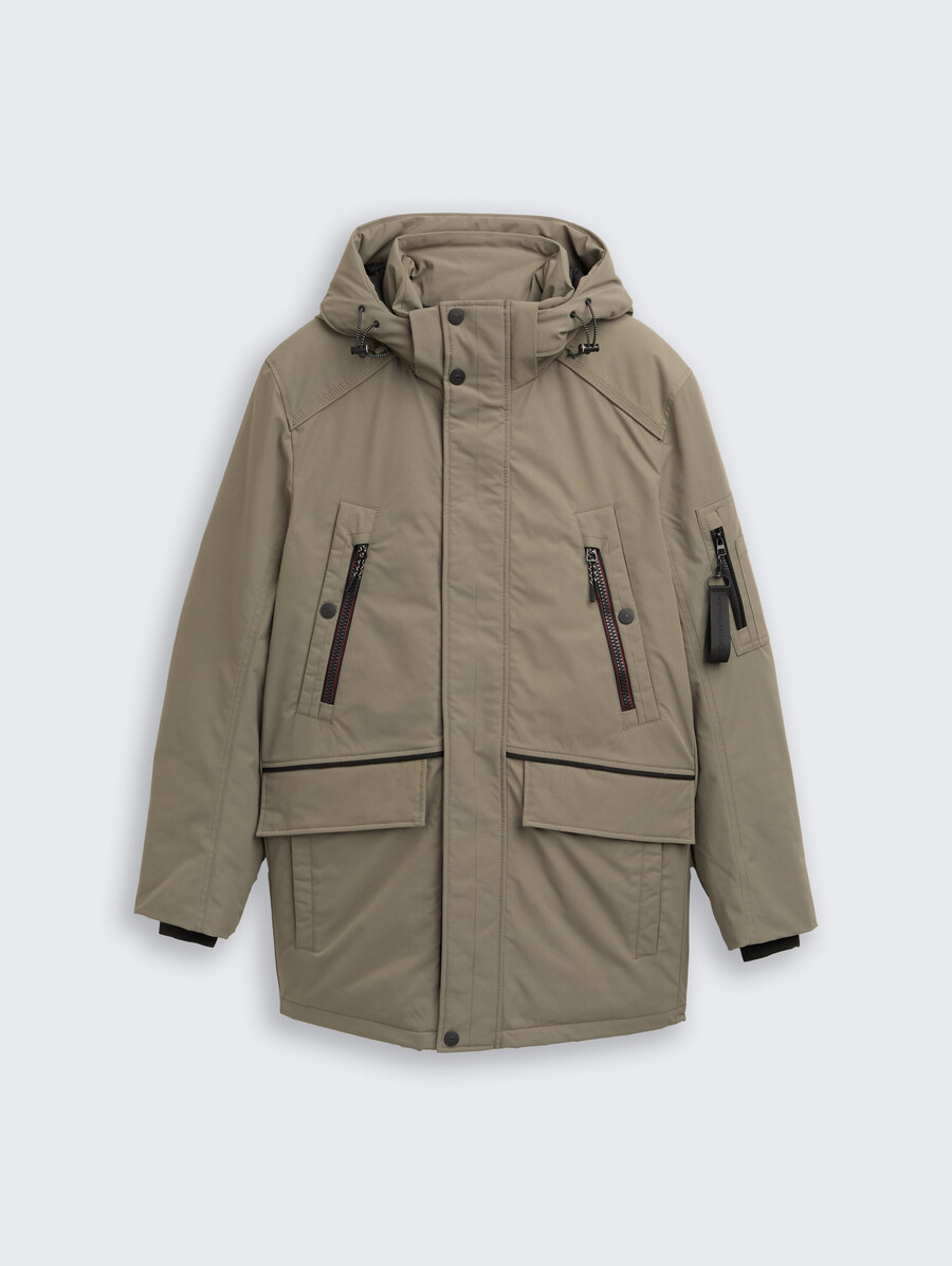 arktis-parka mit abnehmbarer kapuze