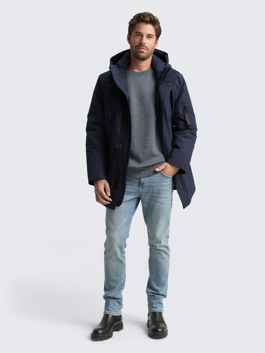 arktis-parka mit abnehmbarer kapuze