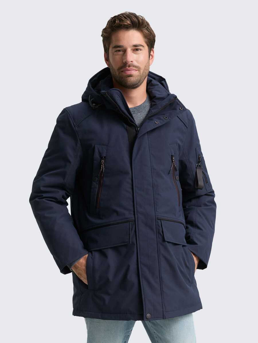 arktis-parka mit abnehmbarer kapuze