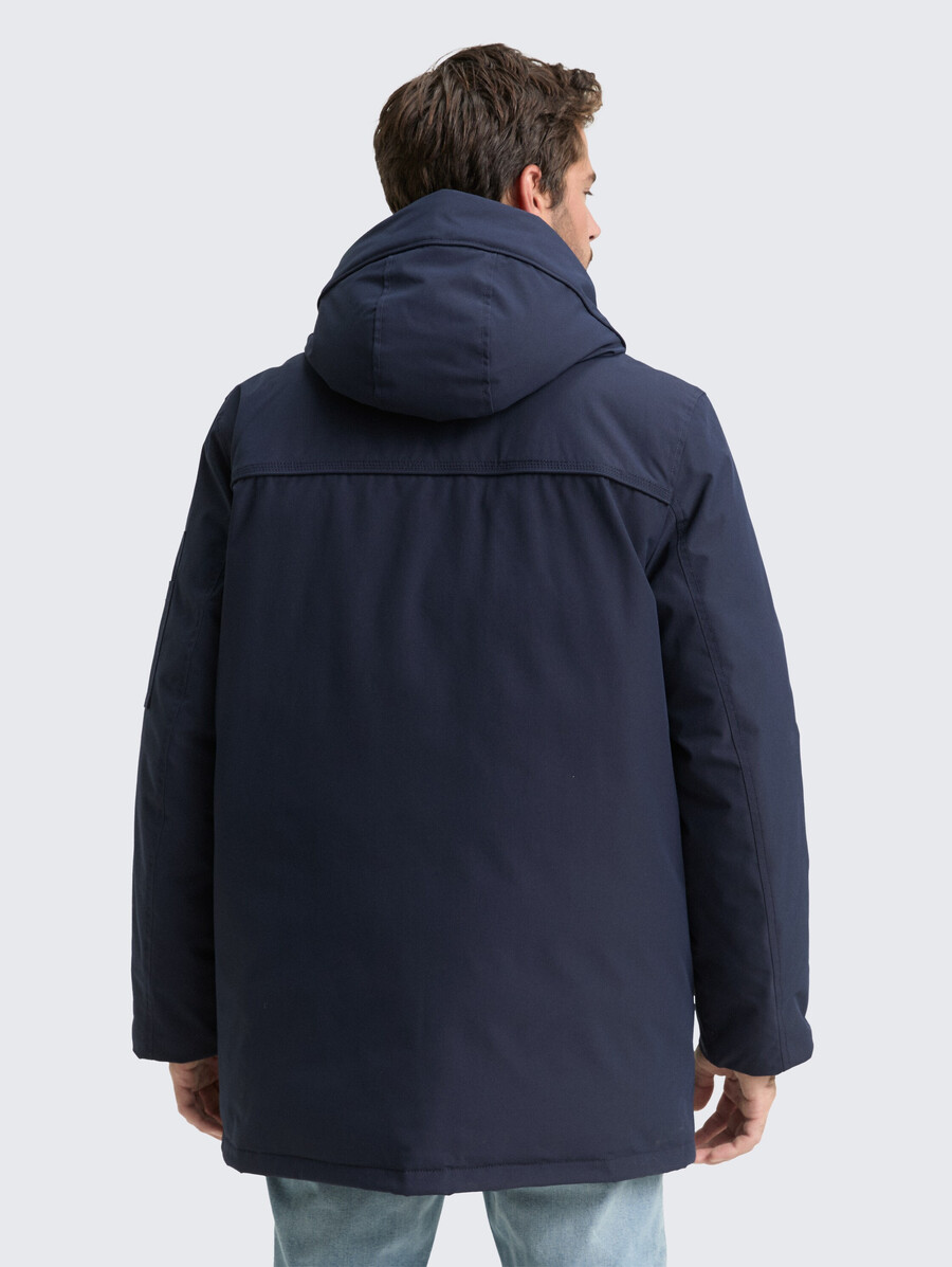 arktis-parka mit abnehmbarer kapuze