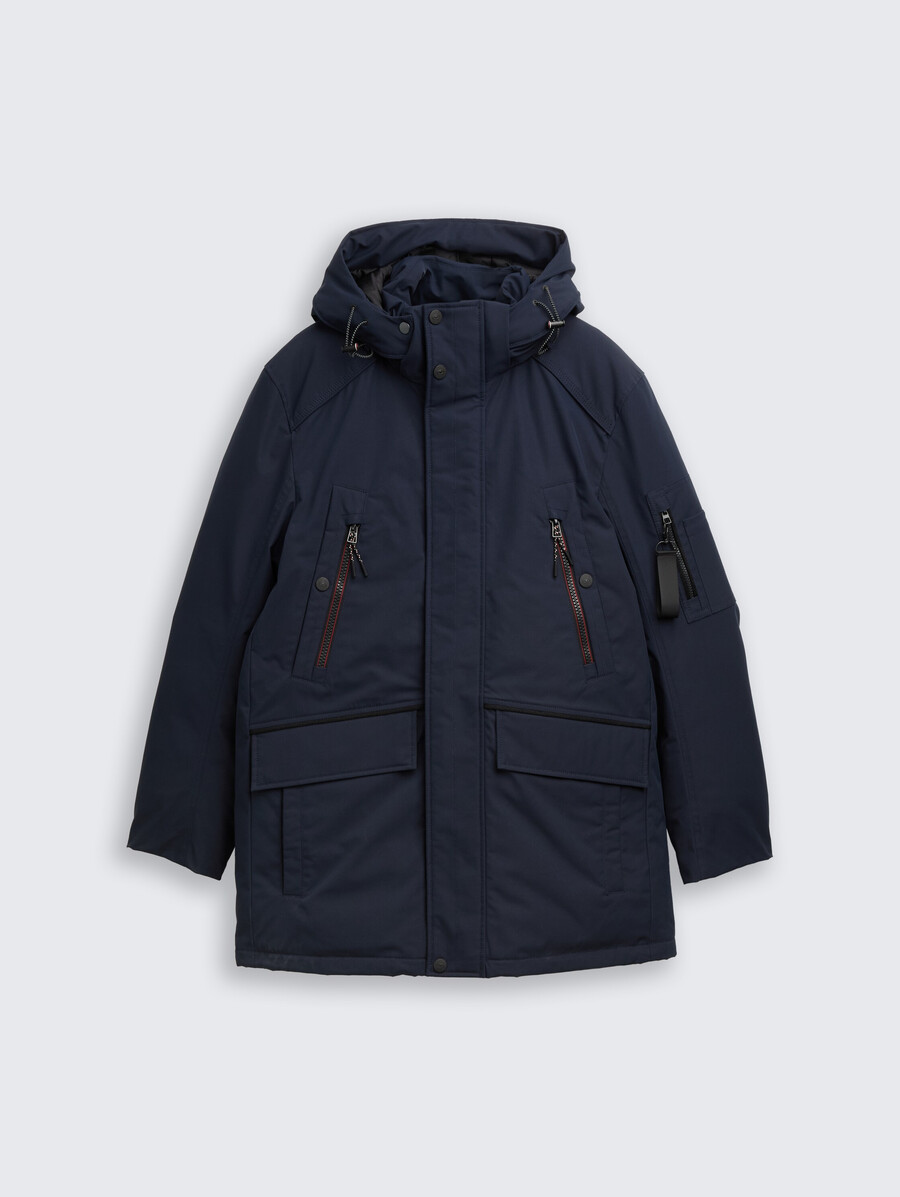 arktis-parka mit abnehmbarer kapuze