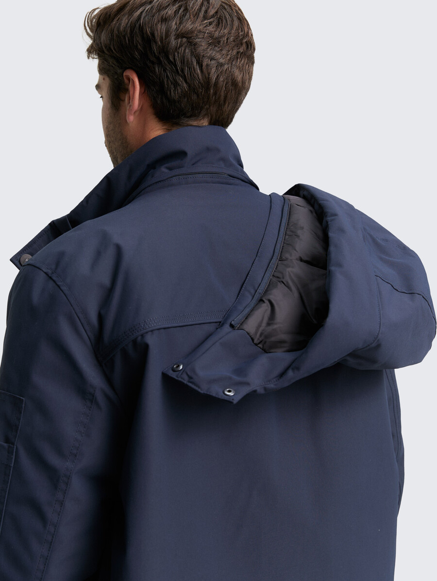 arktis-parka mit abnehmbarer kapuze