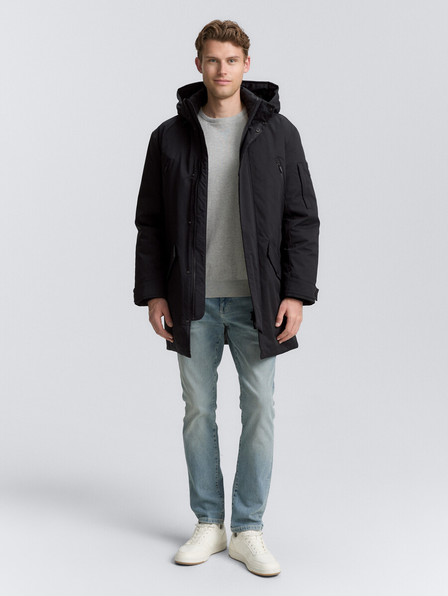 tt.pro.tech parka mit abnehmbarer kapuze