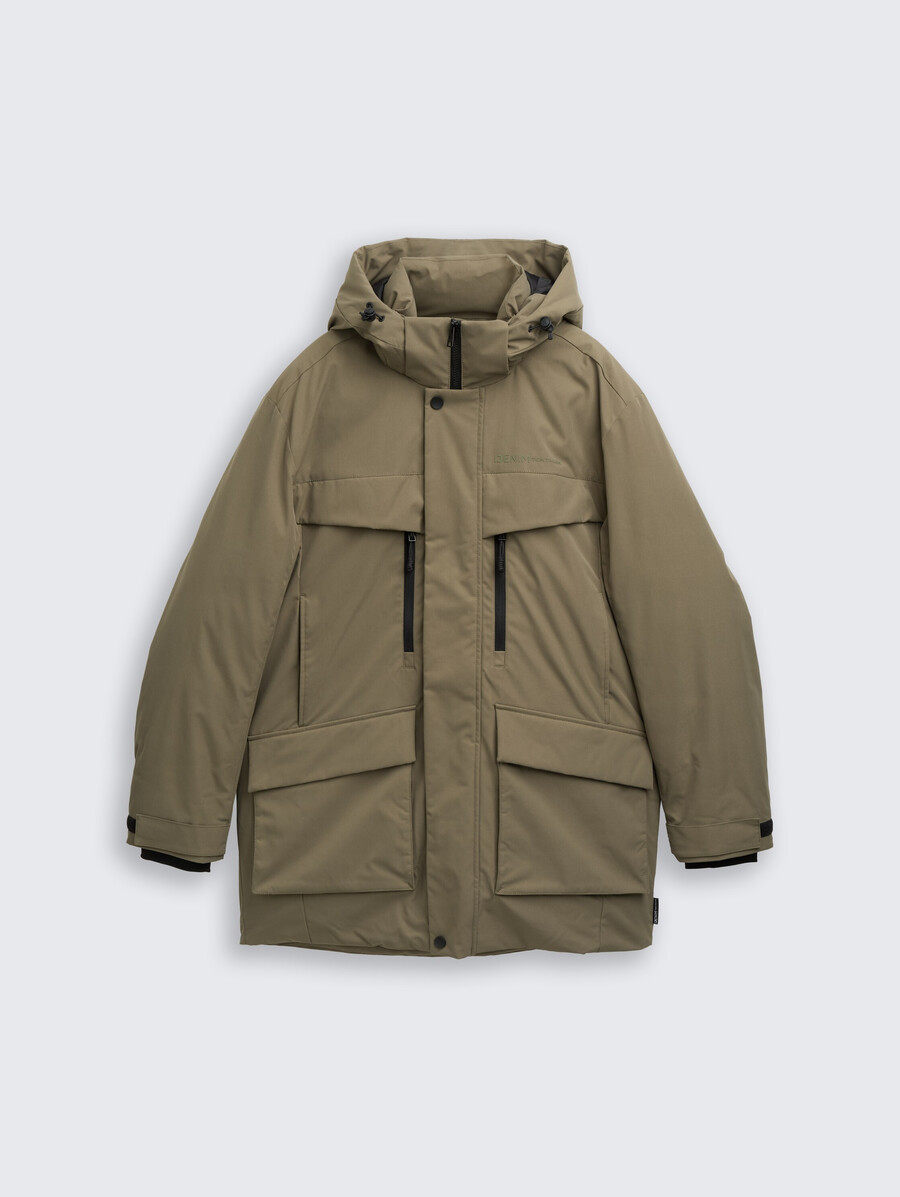 arktis-parka mit abnehmbarer kapuze