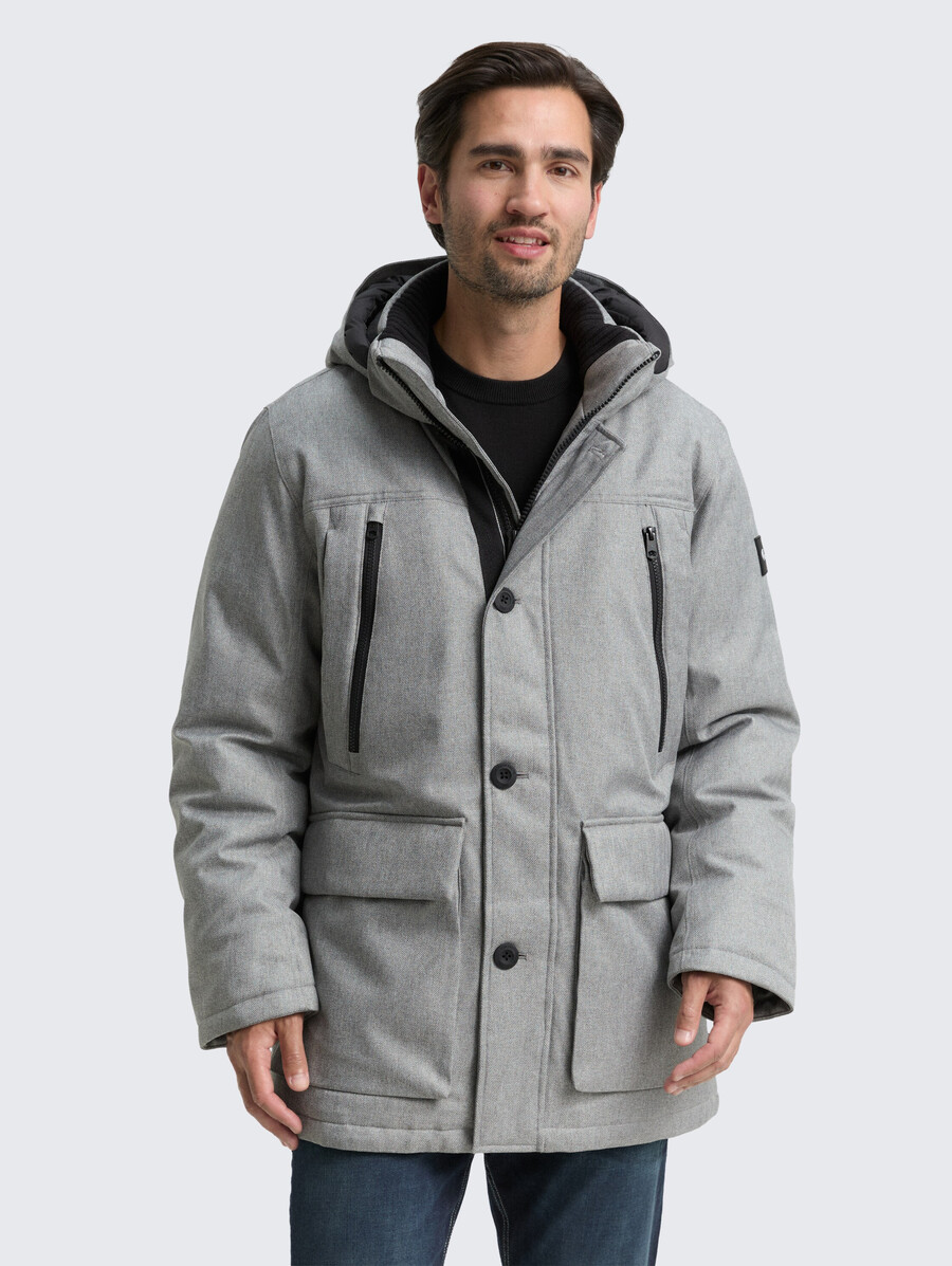arktis-parka mit abnehmbarer kapuze