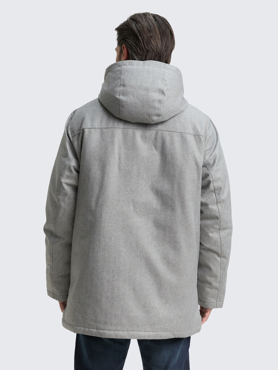 arktis-parka mit abnehmbarer kapuze