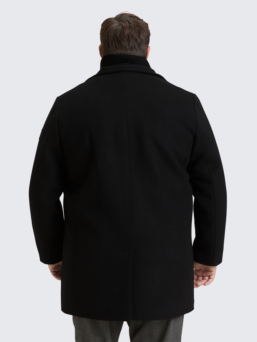 plus size – 2-in-1-wollmantel mit herausnehmbarer innenjacke