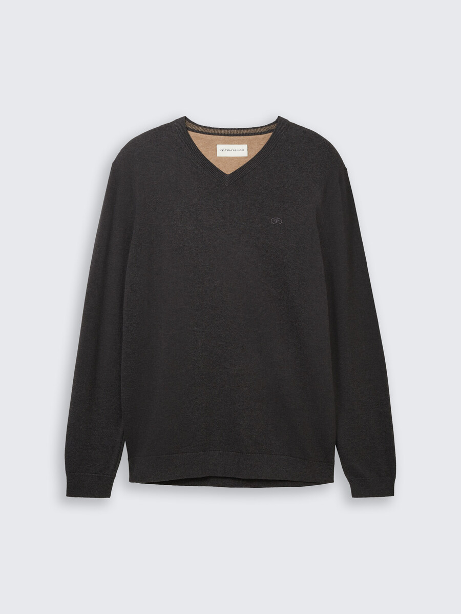 strickpullover mit v-ausschnitt