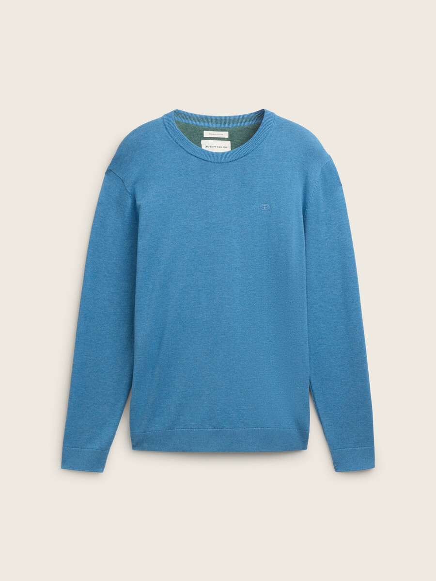 einfacher strickpullover aus baumwolle