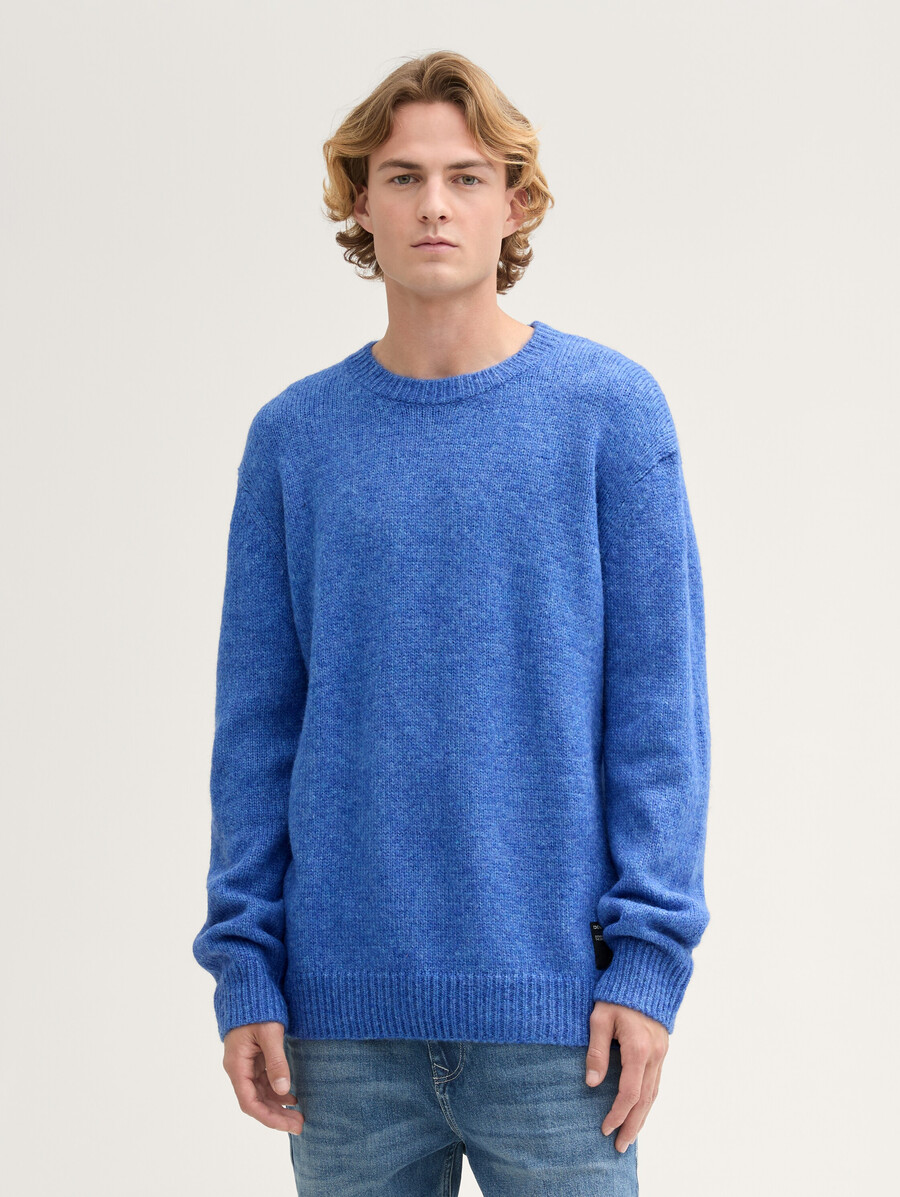 strickpullover mit rundhalsausschnitt