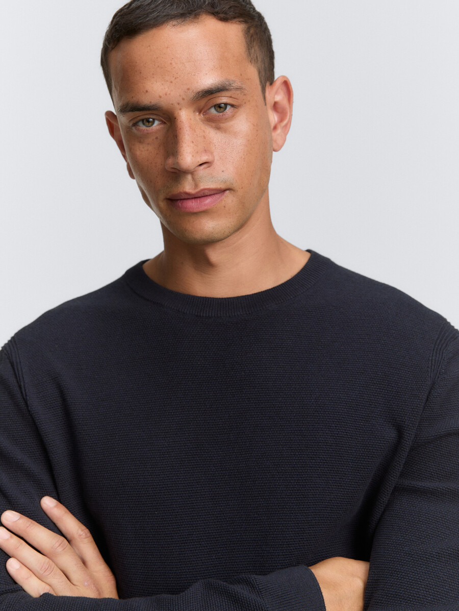 strickpullover aus bio-baumwolle