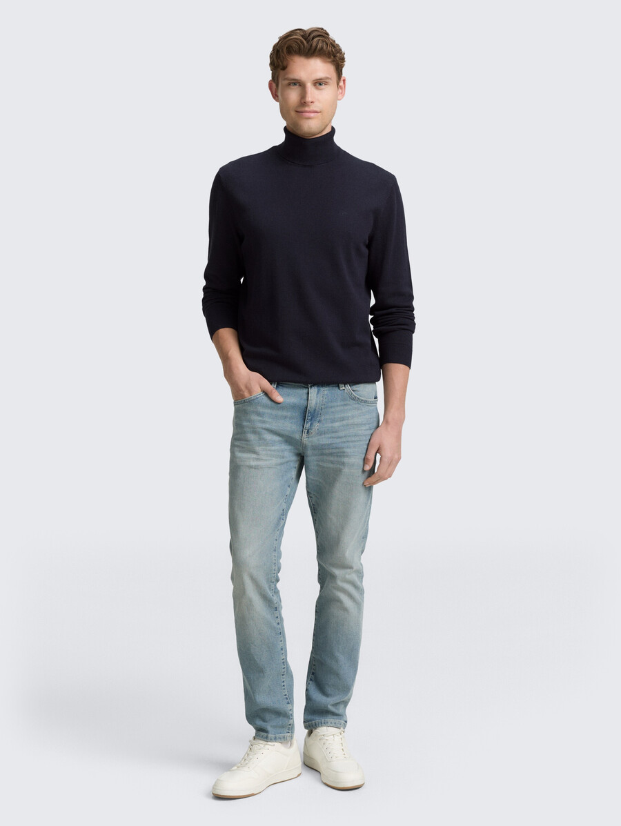 rollkragenpullover aus baumwolle