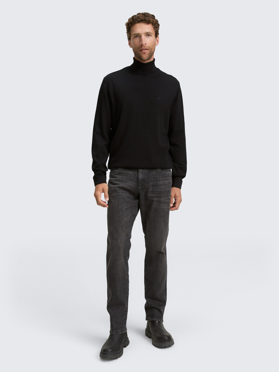 rollkragenpullover aus baumwolle