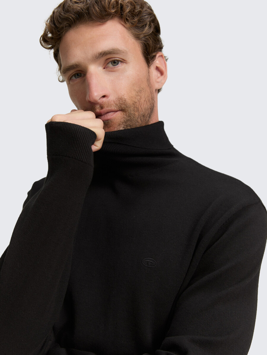 rollkragenpullover aus baumwolle