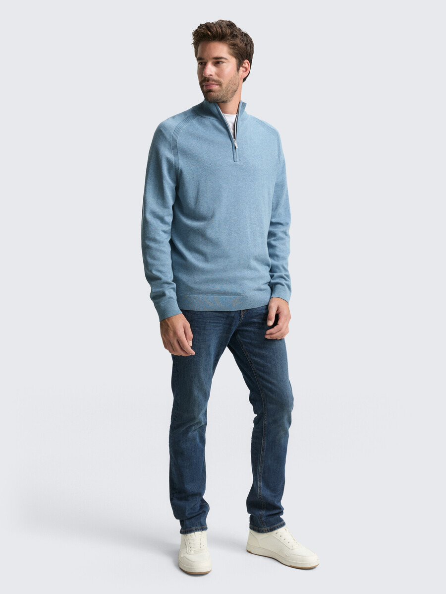 troyer strickpullover mit logostickerei