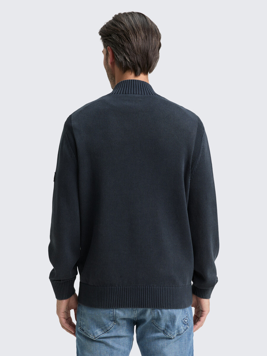 troyer strickpullover in gewaschener baumwolloptik