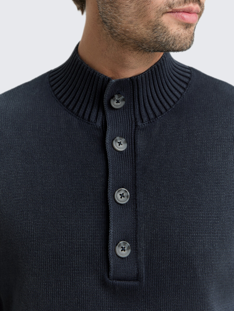 troyer strickpullover in gewaschener baumwolloptik