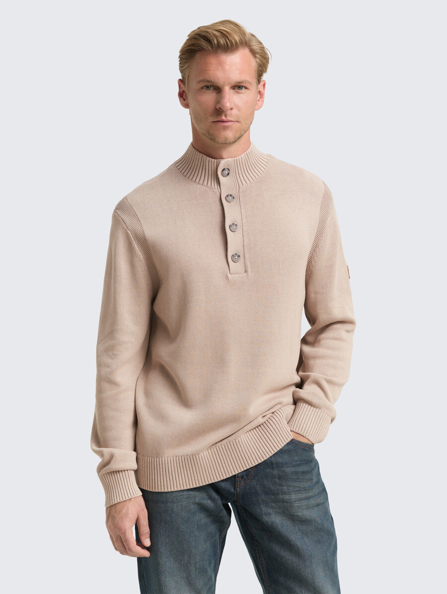 troyer strickpullover in gewaschener baumwolloptik