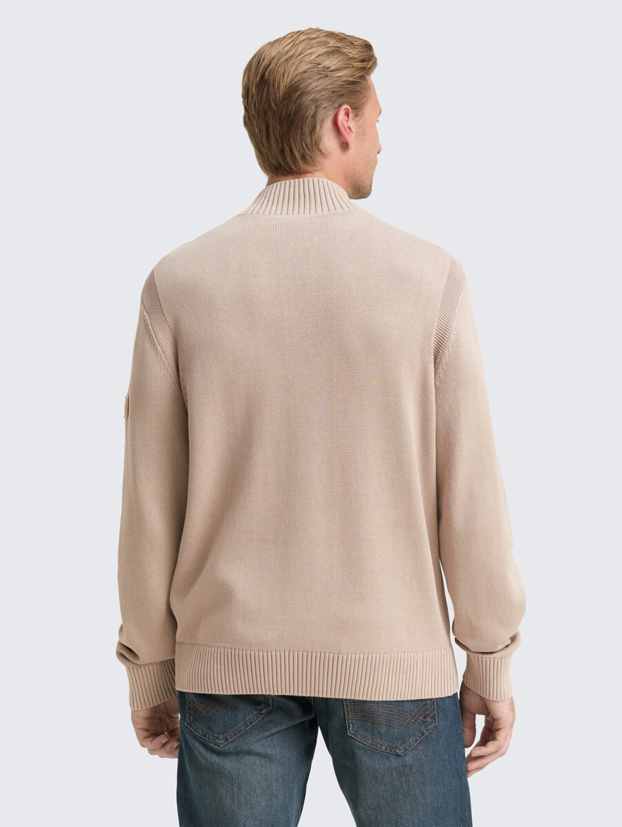 troyer strickpullover in gewaschener baumwolloptik