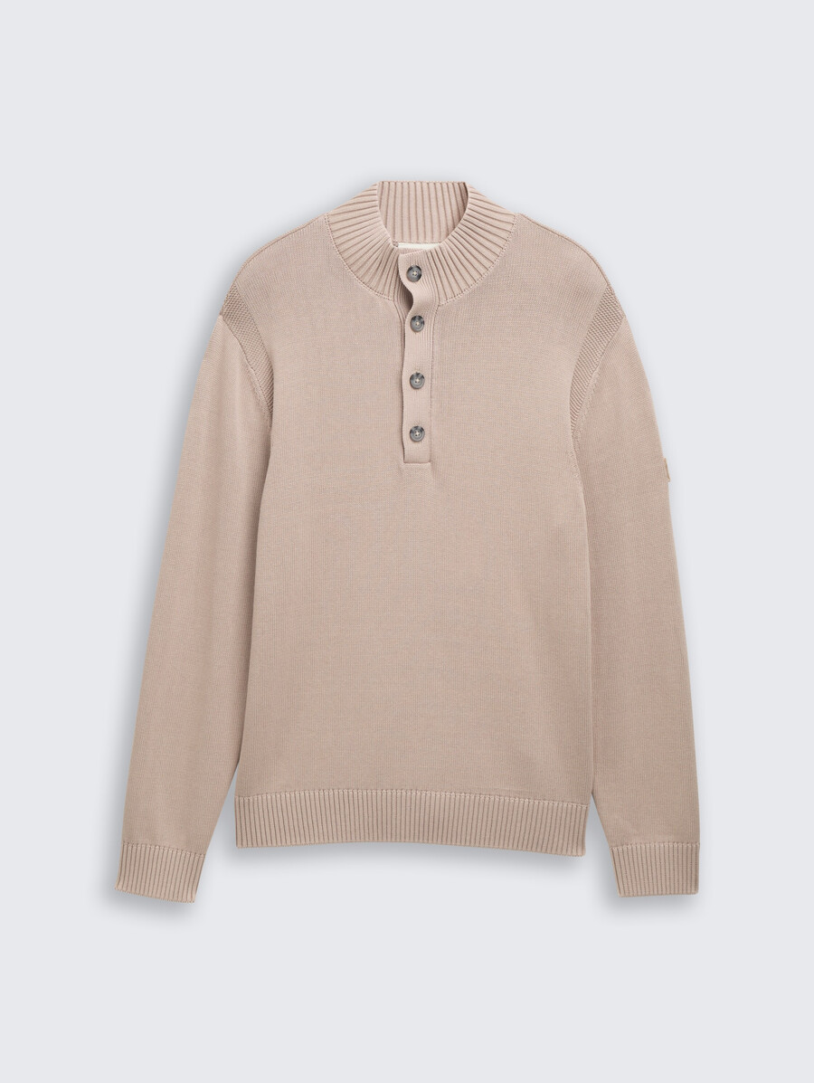 troyer strickpullover in gewaschener baumwolloptik
