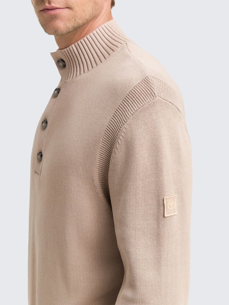 troyer strickpullover in gewaschener baumwolloptik