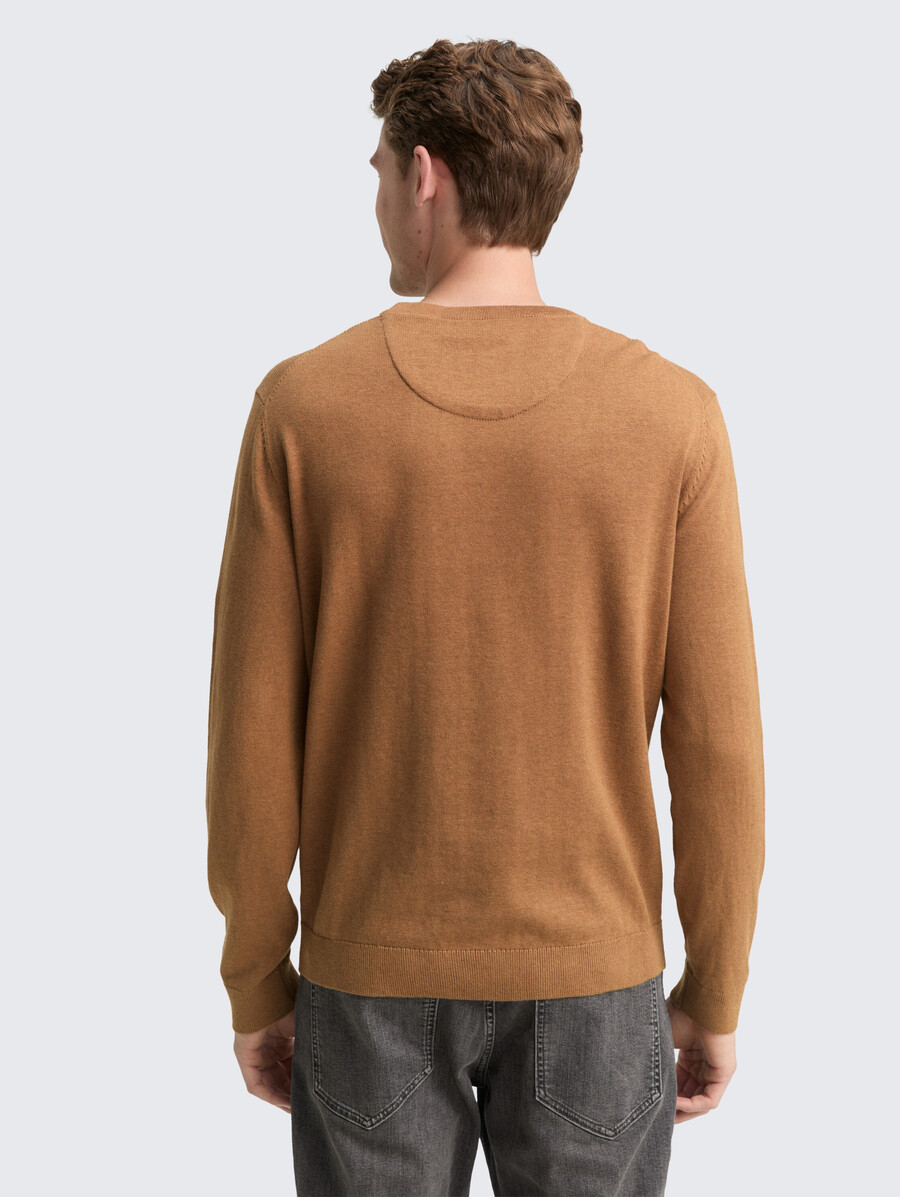 einfacher strickpullover aus baumwolle