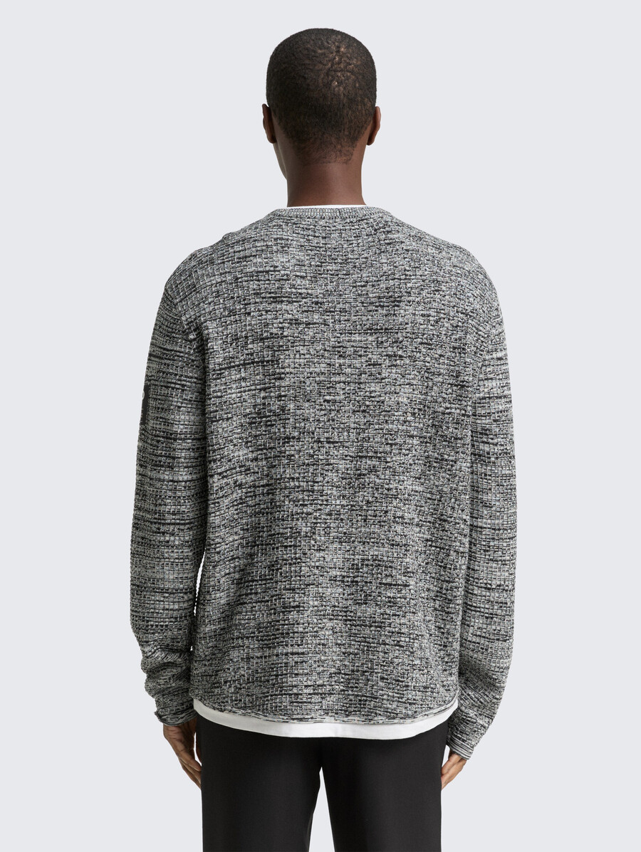 strickpullover im 2-in-1-look