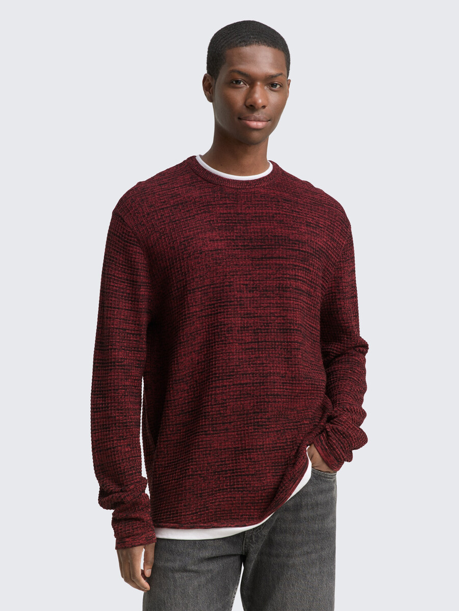 strickpullover im 2-in-1-look