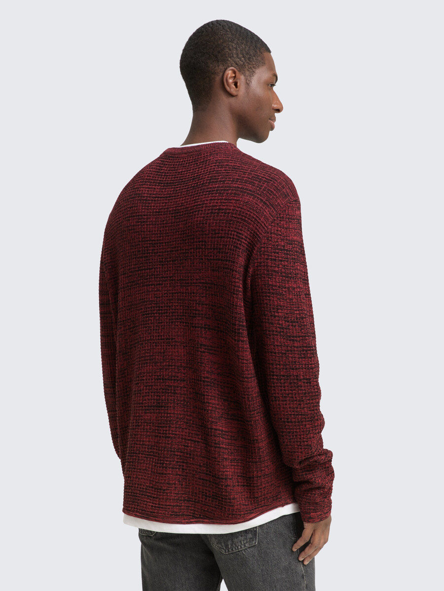 strickpullover im 2-in-1-look