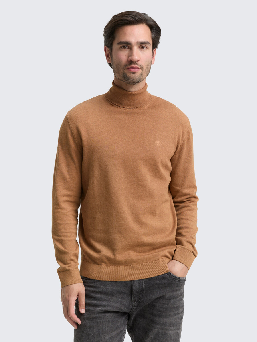 rollkragenpullover aus baumwolle