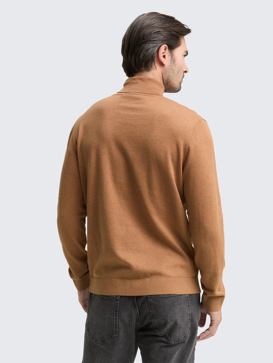 rollkragenpullover aus baumwolle