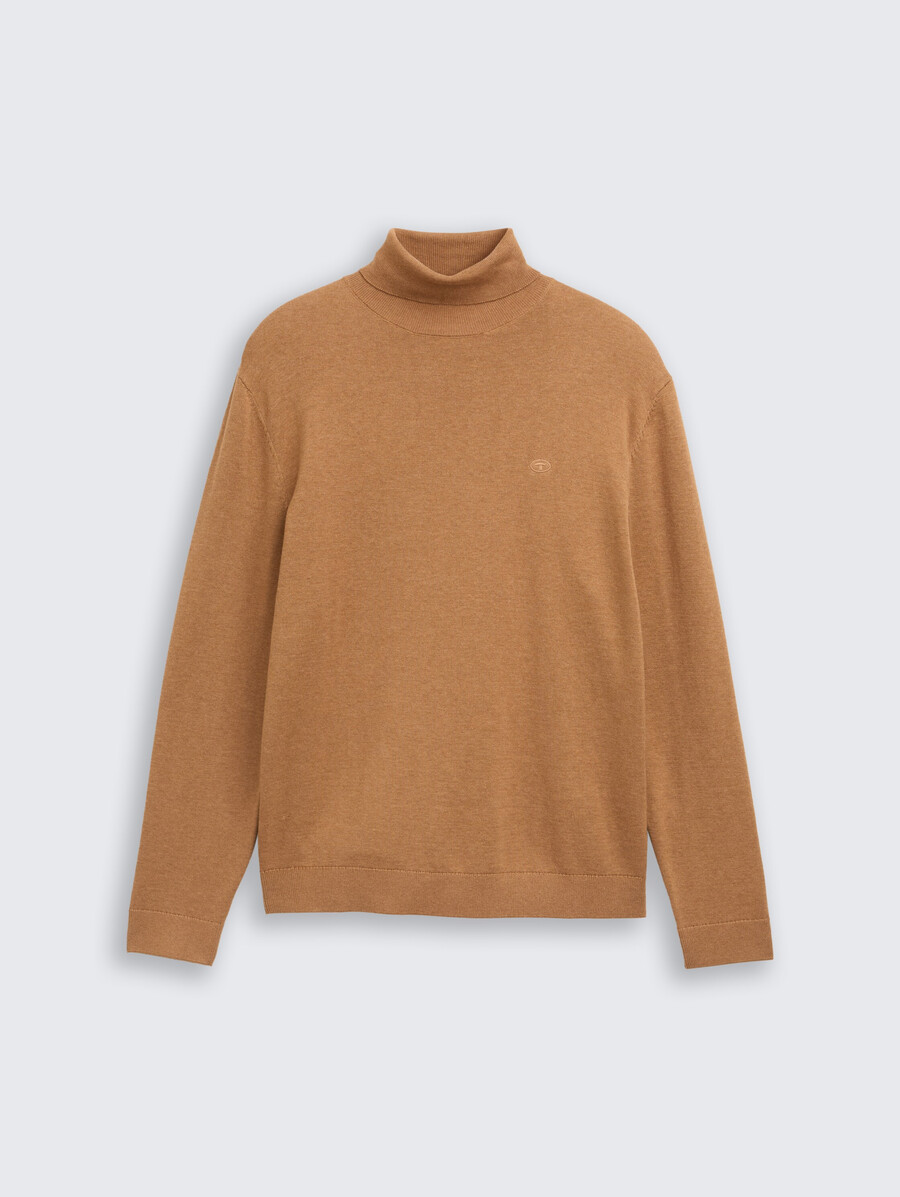 rollkragenpullover aus baumwolle