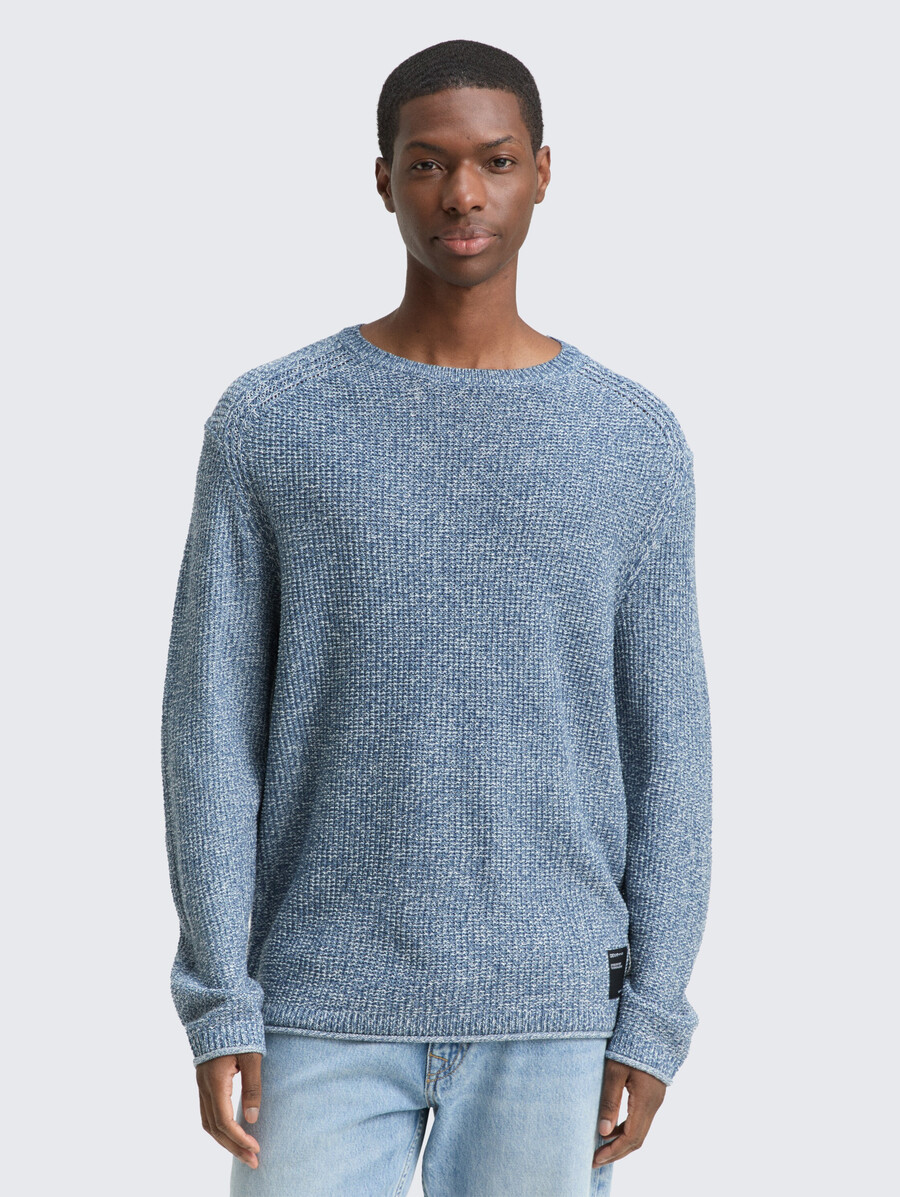 strickpullover in melange-optik