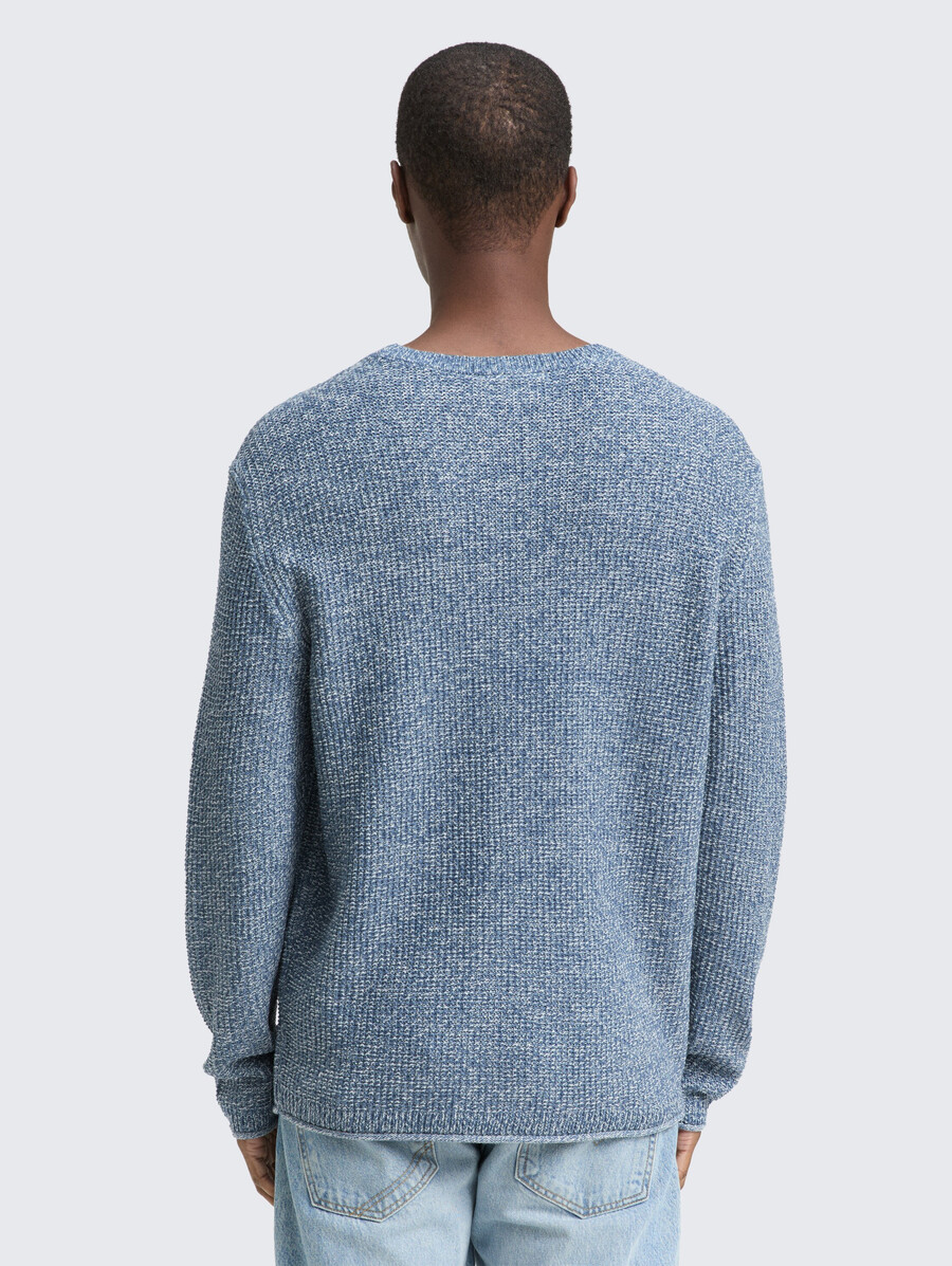 strickpullover in melange-optik