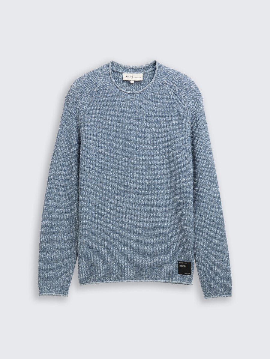 strickpullover in melange-optik