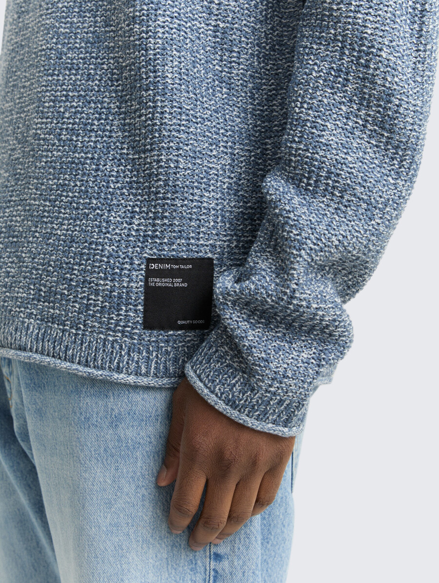 strickpullover in melange-optik