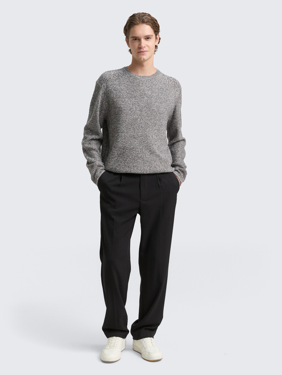 strickpullover in melange-optik