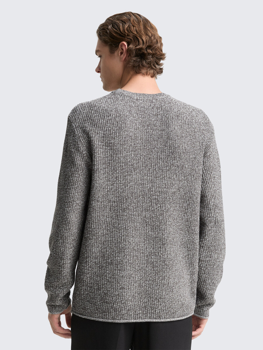 strickpullover in melange-optik