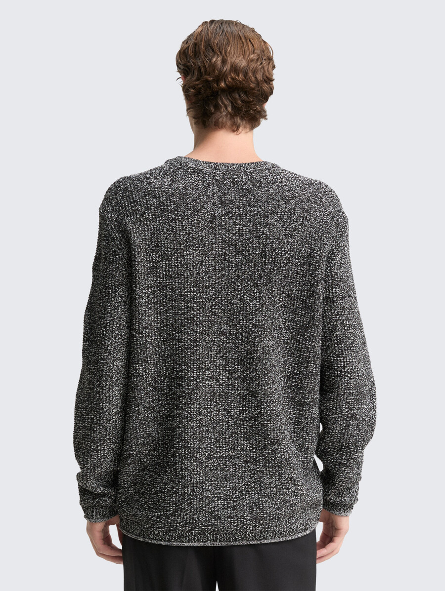 strickpullover in melange-optik