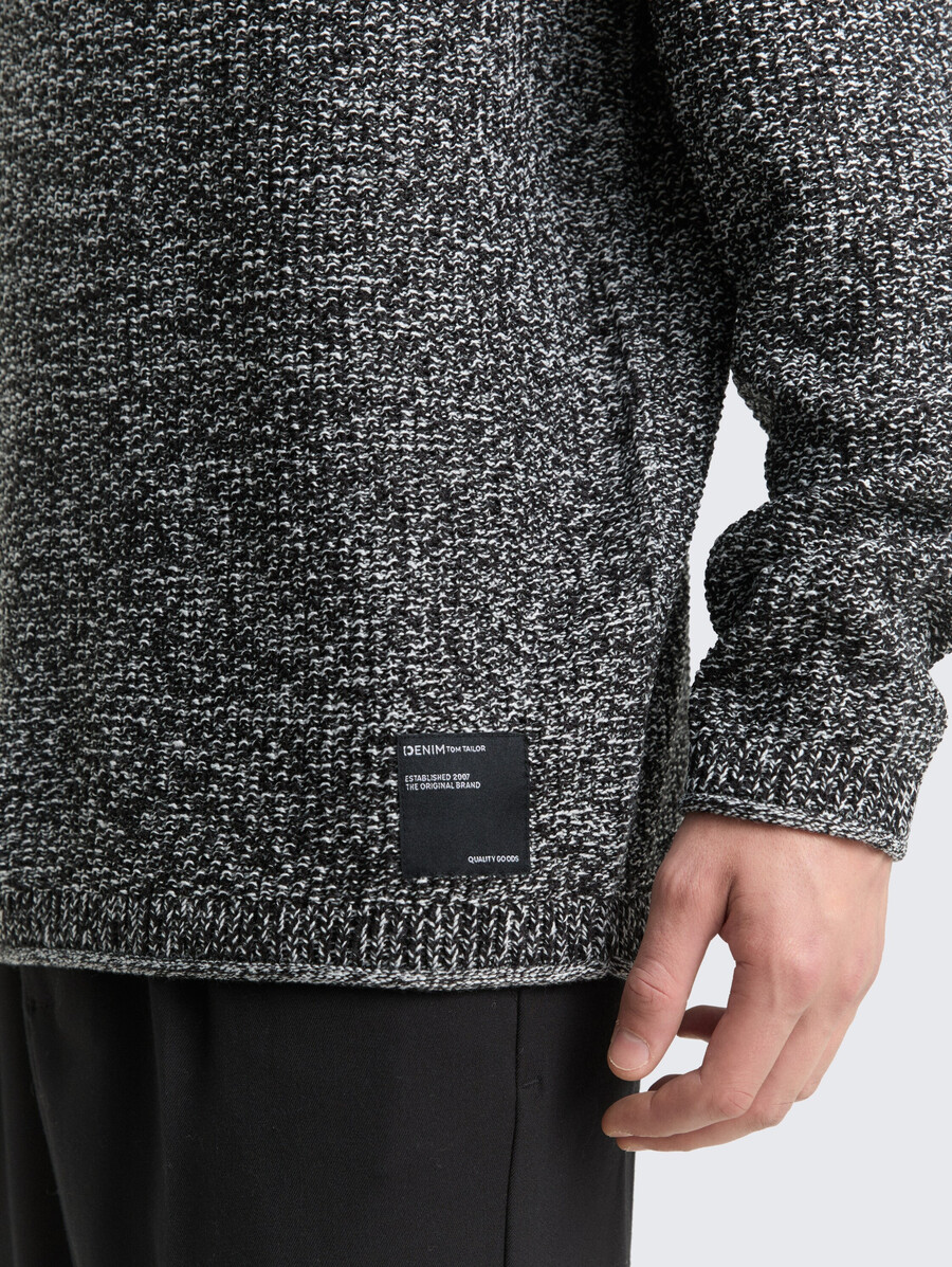 strickpullover in melange-optik