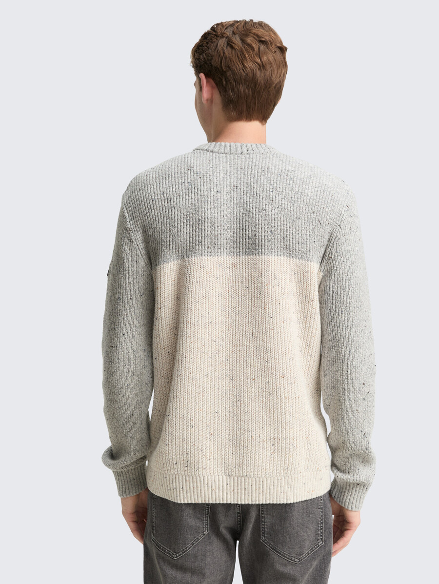 strickpullover mit verschiedenen texturen